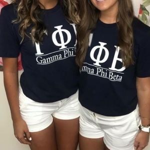 Navy blue medium gamma phi beta T-shirt